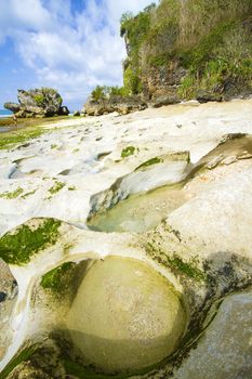 Ocean coastline, Bali, Indonesia.