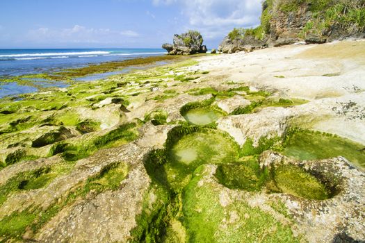 Ocean coastline, Bali, Indonesia.