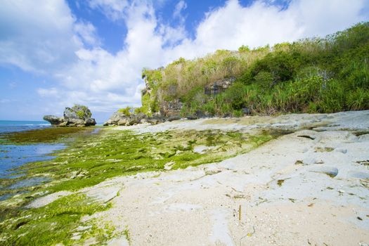 Deserted beach at Bali island.Indonesia.