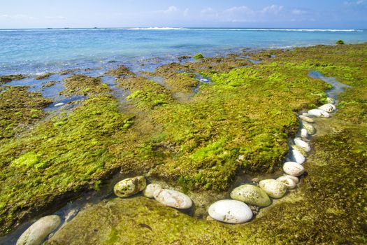 Ocean coastline, Bali, Indonesia.