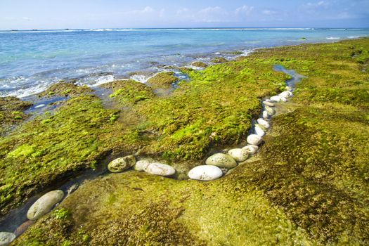 Ocean coastline, Bali, Indonesia.