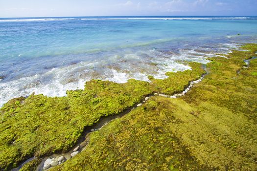 Ocean coastline, Bali, Indonesia.