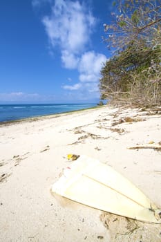 Deserted beach at Bali island.Indonesia.