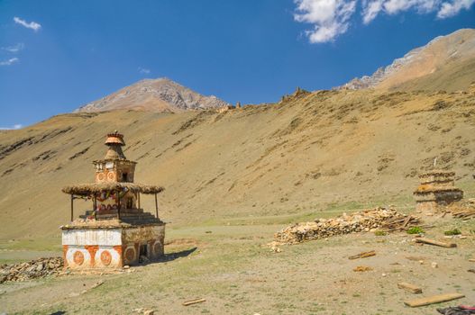 Picturesque old shrine in Dolpo region in Nepal