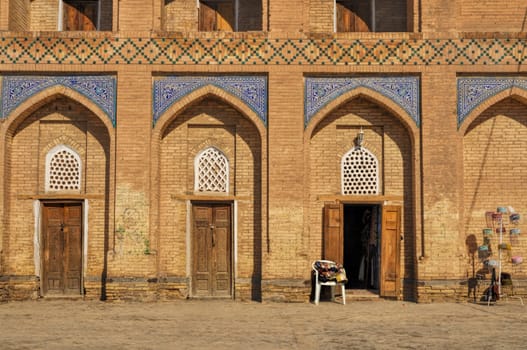 Facade of house in Khiva, Uzbekistan