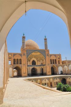 Beautiful Agha Bozog mosque in town of Kashan, Iran