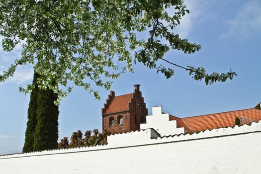 Church in Dennmark in a nature landscape