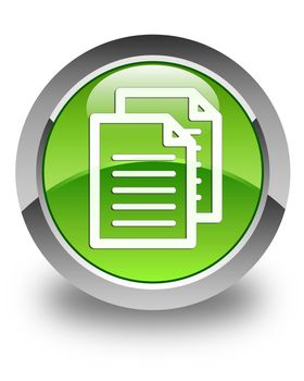 Documents icon on glossy green round button