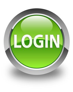 Login glossy green round button