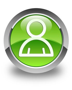 Member icon on glossy green round button