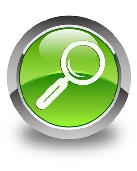 Search icon on glossy green round button