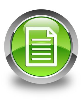 Page icon on glossy green round button