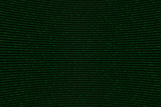 green binary computer code on black background, with radial blur 