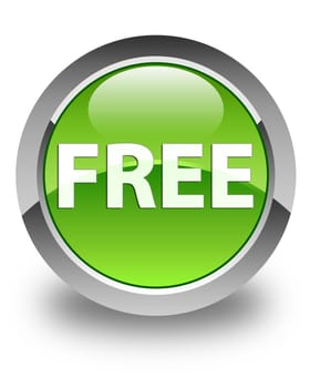 Free glossy green round button