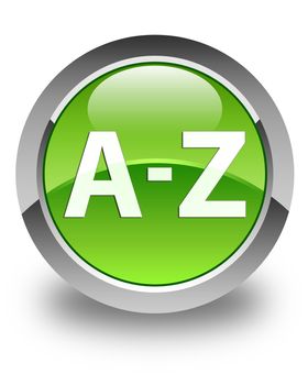 A to Z glossy green round button