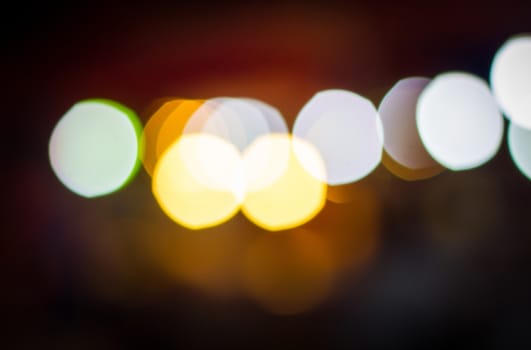 Abstract circular bokeh background of lights in thai market