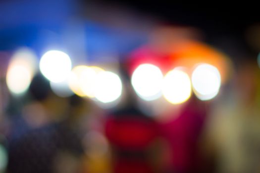 bokeh of night lights in city, defocus