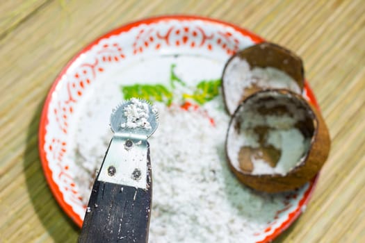 Old thai traditional coconut grater