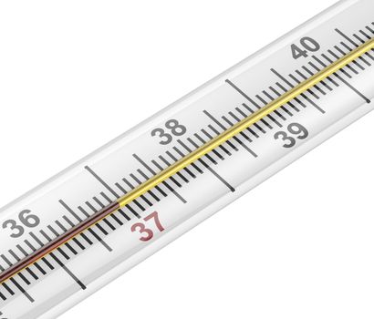 Close-up of mercury medical thermometer