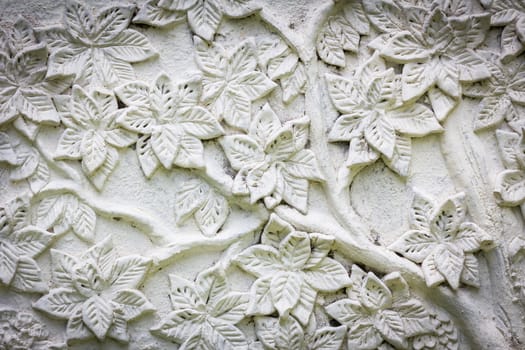 white stucco with flower texture