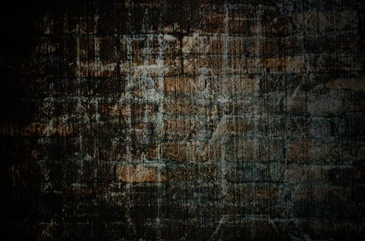 old grunge wall texture with vignette.