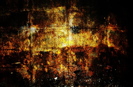 old grunge wall texture with vignette.
