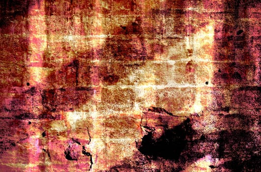 old grunge wall texture with vignette.
