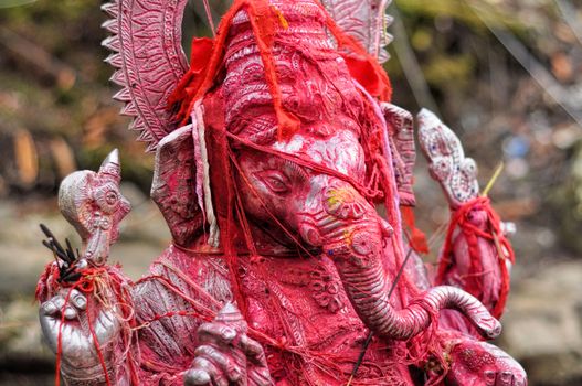 Statue of Ganesha, elephant like deity worshipped in Hindu and Buddhist religions