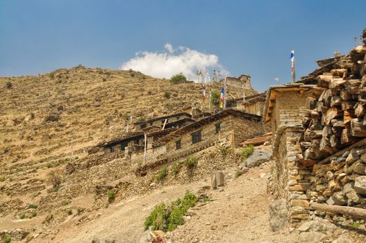 Picturesque view of old traditional Nepalese village