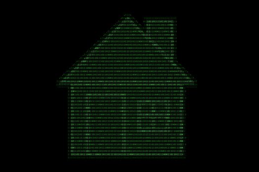 home computing made with binary code concept.
