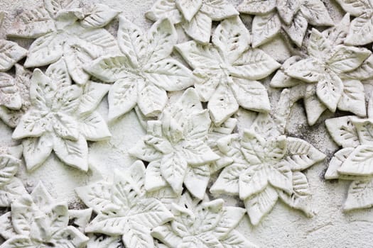 background of wWhite stucco , thai style on the Wall