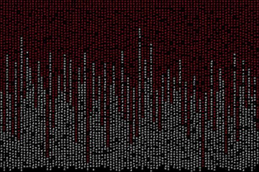 alien letters background with two colors, on black background