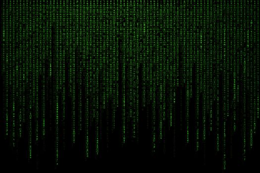 green matrix background computer generated