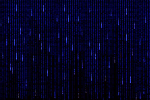 blue matrix background computer generated