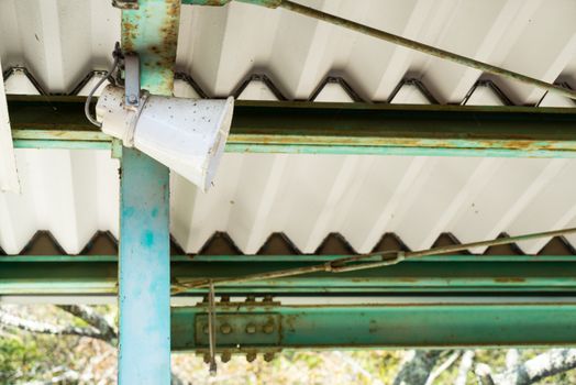 Loudspeaker was installed at the train platform to announce information to passenger