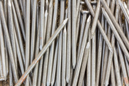 background of carpentry shiny nails.