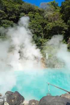 Hot Spring water boiling, Beppu, Oita, Japan