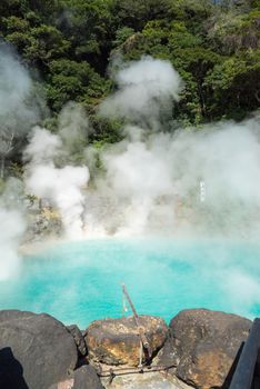 Hot Spring water boiling, Beppu, Oita, Japan