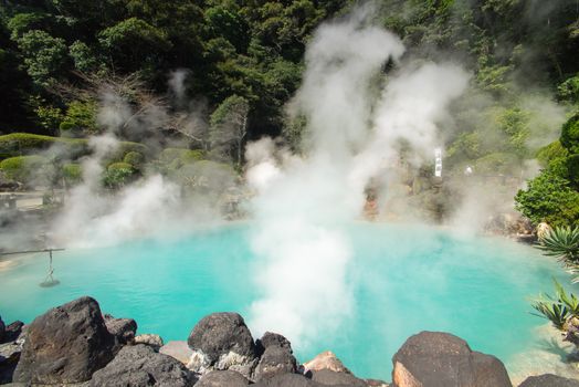 Hot Spring water boiling, Beppu, Oita, Japan