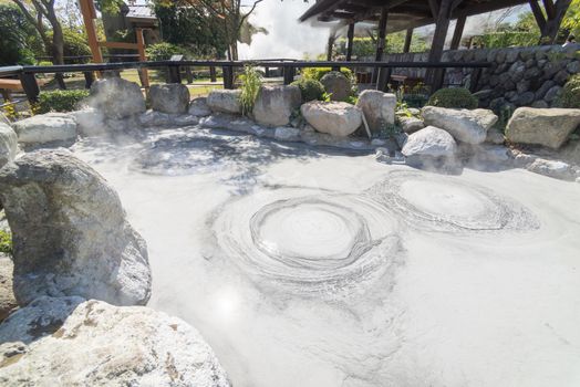 Hot Spring water boiling, Beppu, Oita, Japan