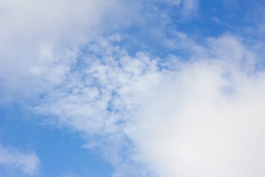clouds in the wonderful blue sky used as background 