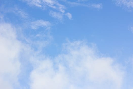 clouds in the wonderful blue sky used as background 