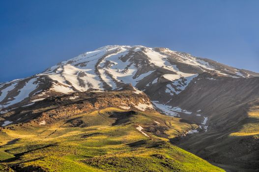 Majestic volcano Damavand, highest peak in Iran