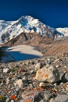Scenic view of Tien-Shan mountain range, Kyrgyzstan