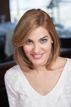 Pretty woman smiling