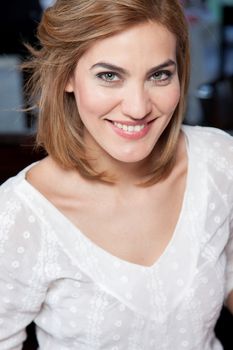 Pretty woman smiling
