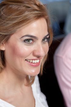 Pretty woman smiling