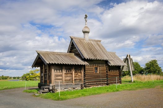 Antique wooden Orthodox Church at Kizhi island in Russia