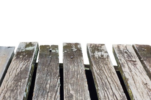 grunge wood floor texture isolated on white background