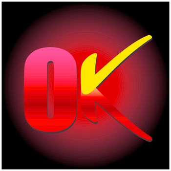 Ok icon vector design